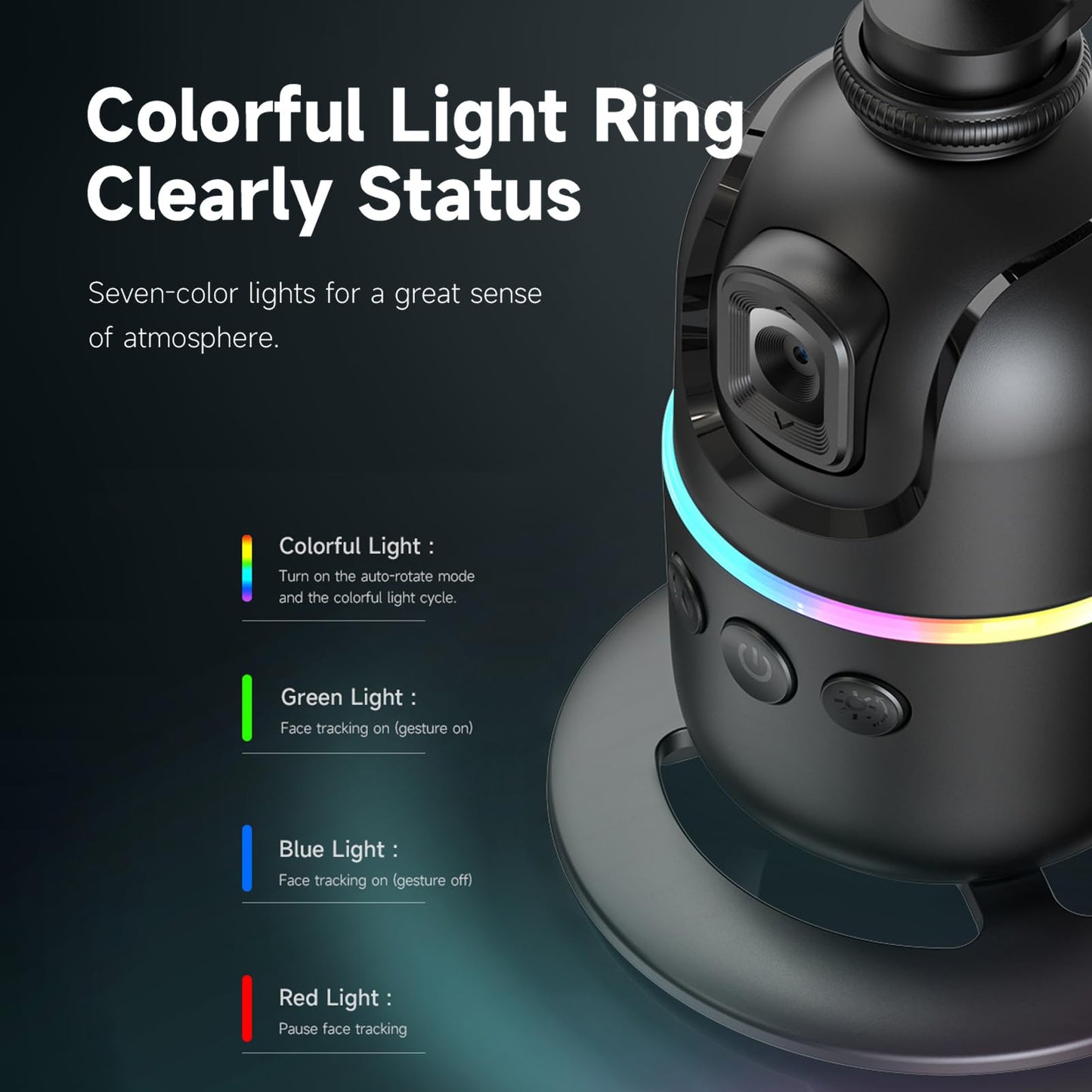 Andoer 360° Auto Face Tracking Gimbal Auto Tracking Phone Holder Smart Selfie Gimbal Stabilizer Robot Cameraman Gesture Control with Quick Release Phone Clamp for Vlog Live Streaming Video Recording