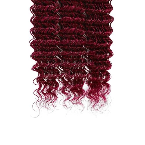 Giginger Brazilian Human Hair Bundles Burgundy 99J Deep Wave Human Hair Bundles 18 20 22 inch Wine Red Unprocessed Virgin Quick Weave Hair for Black Women