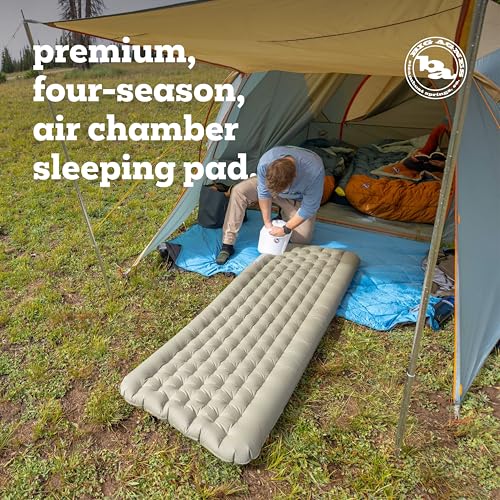 Big Agnes Campmeister Deluxe - Insulated Sleeping Pad, Ultralight Inflatable Mat For Camping, All Season Compact Backpacki...