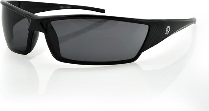 ZANheadgear EZUT01 Utah Sunglasses with Shiny Black Frame and Smoked Lenses