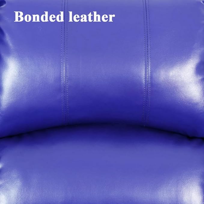 A Ainehome Living Room Furniture Set Leather Recliner Sofa Set Loveseat Chair Furniture Sofa Set for Living Room/Small Space/Rv/House/Office/Theater Seating (A-Blue Leather, Loveseat)