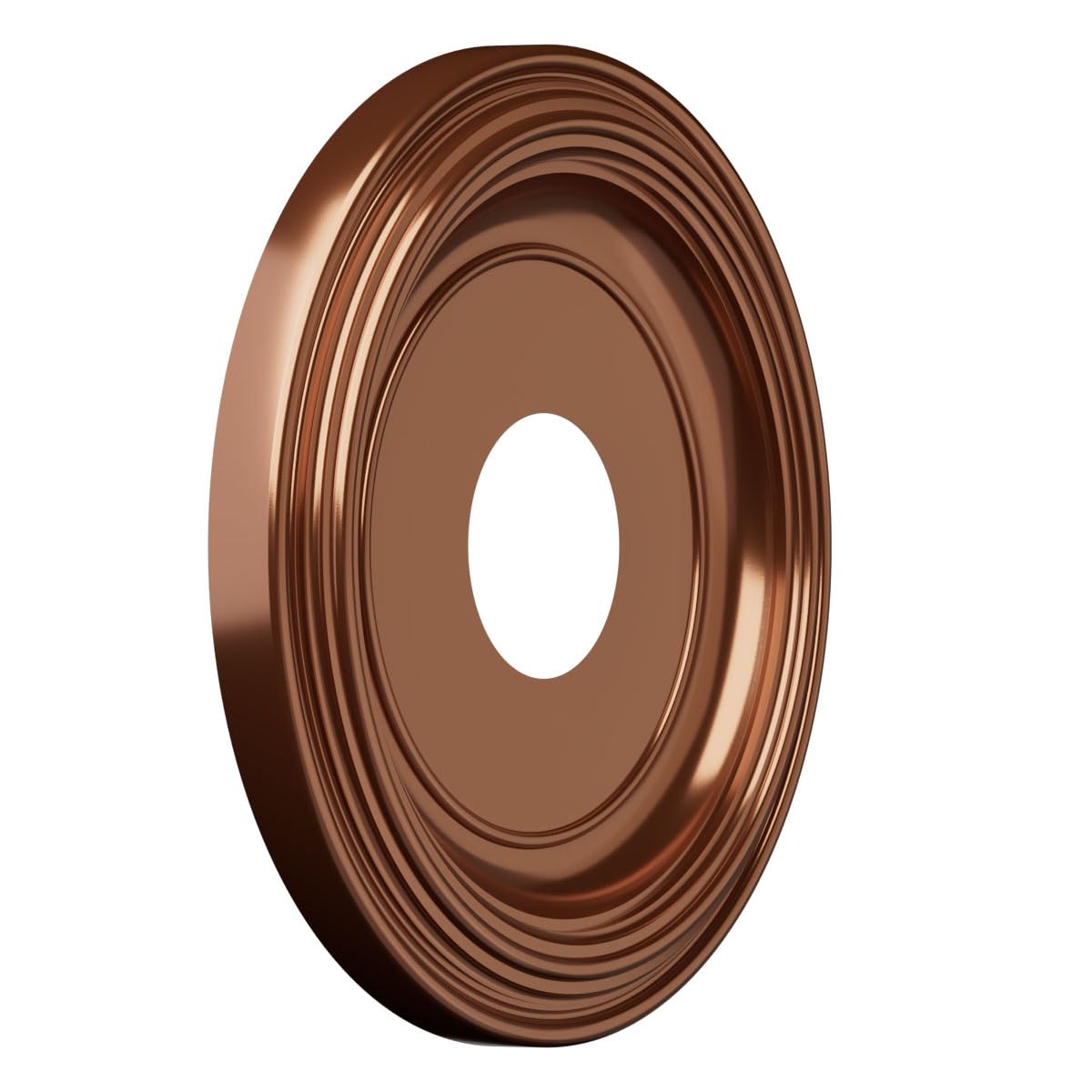 Ekena Millwork 13Od X 3 1/2Id X 1 1/4P Traditional Thermoformed Pvc Ceiling Medallion (Fits Canopies Up To 7 1/2), Bright Coat D