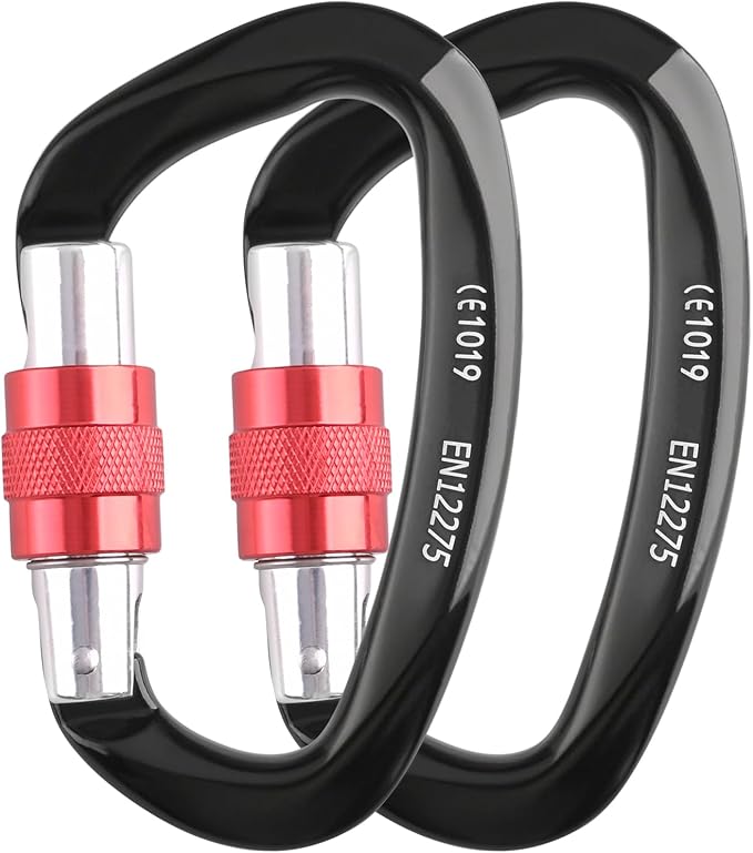 TRIWONDER 12kN 25kN Carabiner Clips Heavy Duty Aluminum Small Carabiners for Hammock Keys Dog Leash Camping Hiking Backpac...
