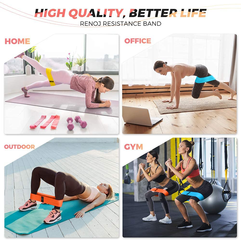 Resistance Bands, Exercise Workout Bands for Women and Men, Stretch Bands for Booty Legs, Pilates Flexbands