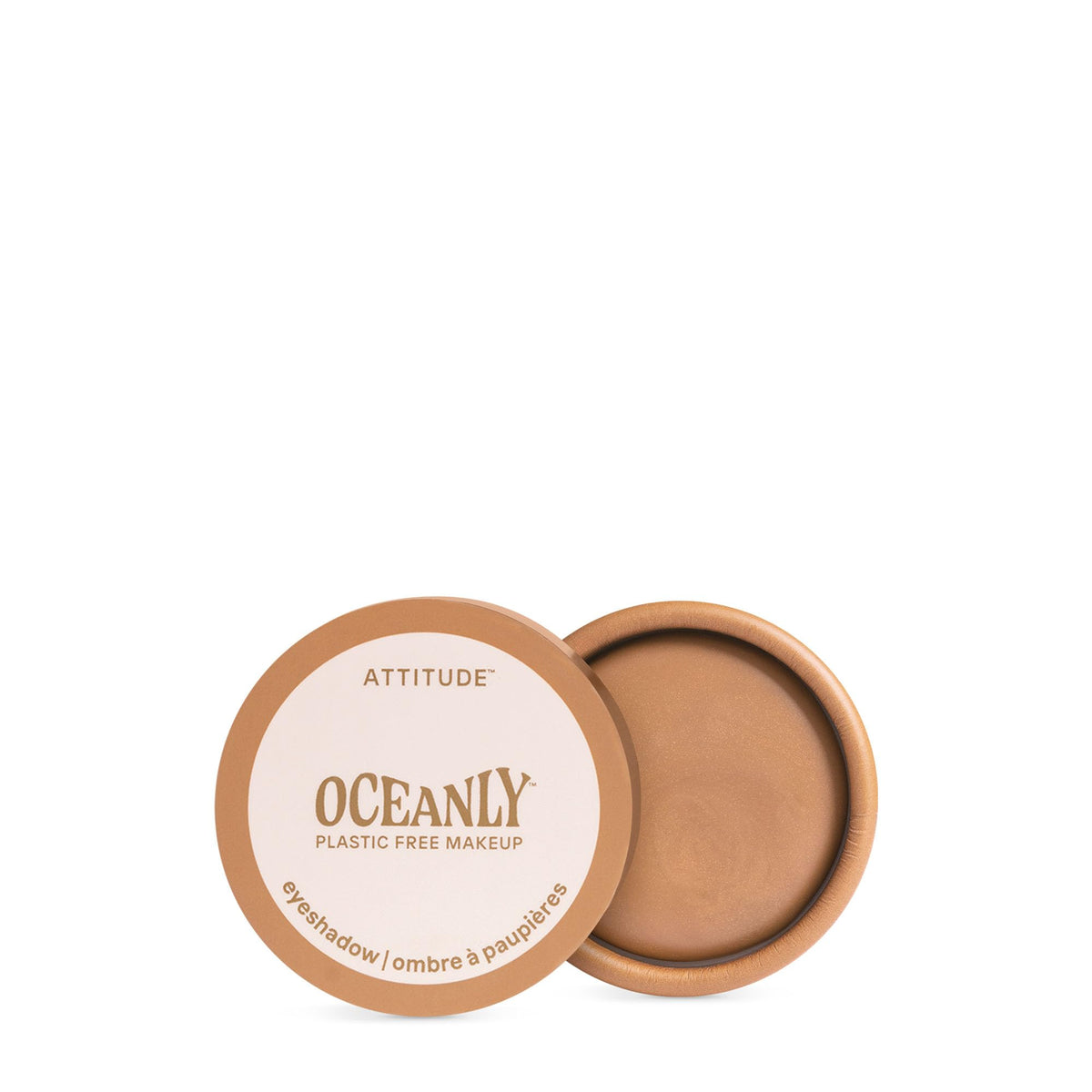 ATTITUDE Oceanly Eyeshadow, EWG Verified, Single Shimmer Cream Eyeshadow, Plastic-Free, Vegan Beauty and Makeup, Happy Hour, 0.1