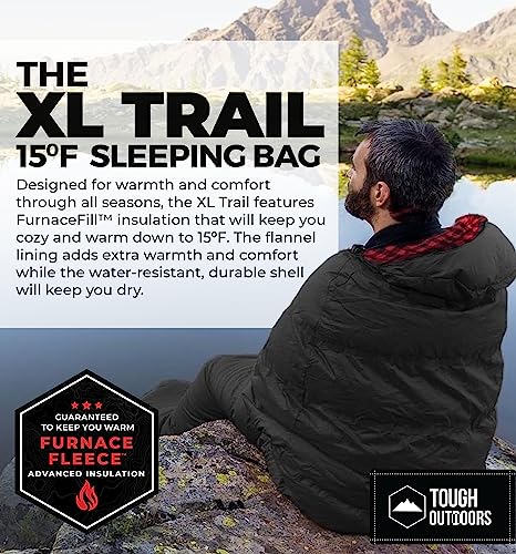 Tough Outdoors Sleeping Bags for Adults & Kids Sleeping Bags Girls Boys Teens - Camping Sleeping Bag for Backpacking- Cold...