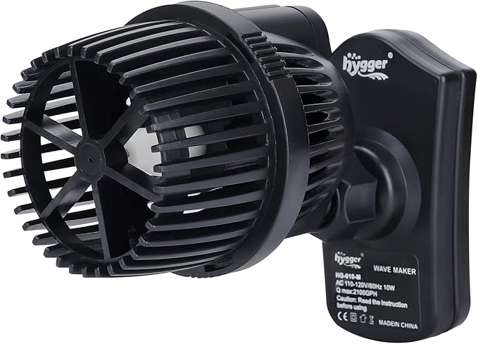 hygger 2100 GPH Aquarium Wave Maker Pump with Strong Magnetic Suction Base, Ultra-quiet 360 Degree Rotating Submersible Po...
