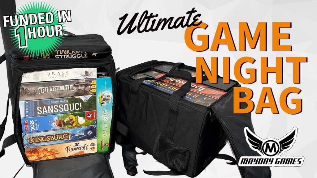Ultimate Board Game Travel Bag – Durable Storage Case for Up to 10 Games, Water-Resistant, Padded Protection, Adjustable Strap & Handles – Perfect for Game Nights, Conventions & Tournaments