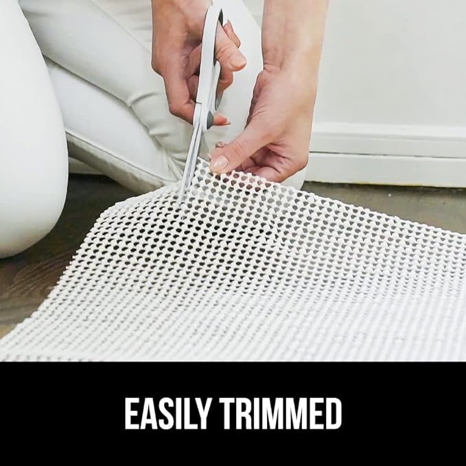 GORILLA GRIP Strong Rug Pad Gripper, 9x12 FT, US Designed, Grips Keep Area Rugs Safe and in Place, Thick, Slip and Skid Resistant Pads for Hard Floors, Under Carpet Mat Cushion and Hardwood Protection