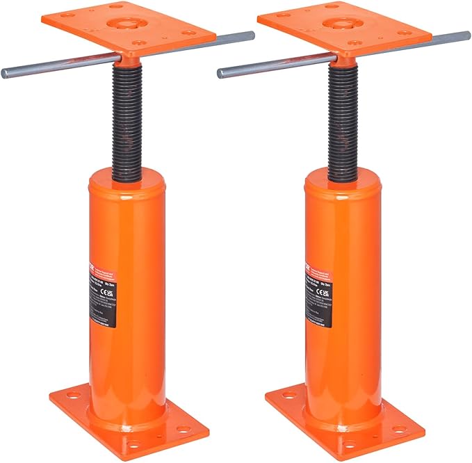 VEVOR House Floor Jacks, 2 Pack, 12"-16" Height Range, 9700 lbs Max Load Capacity Per Unit, Adjustable Support Beam Basement Jack Post Pole for Leveling, Steel Telescoping Jack for Temporary Support