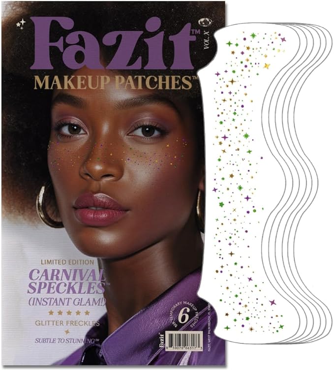 Fazit Makeup Patches - Carnival Speckles - Limited Edition - Glow Up Make-Up Patches - Cute Glitter Makeup Accessories for...