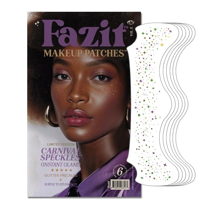 Fazit Makeup Patches - Carnival Speckles - Limited Edition - Glow Up Make-Up Patches - Cute Glitter Makeup Accessories for Women - Cosmetic Glitter for Face