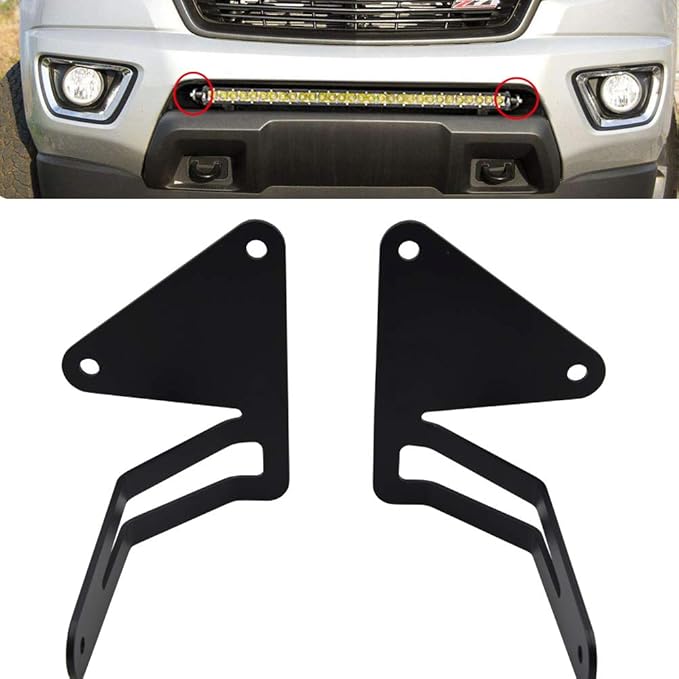 Compatible with 32'' LED Light Bar Hidden Bumper Mount Bracket Compatible with Chevrolet Colorado Fit GMC Canyon 4WD/2WD 2...