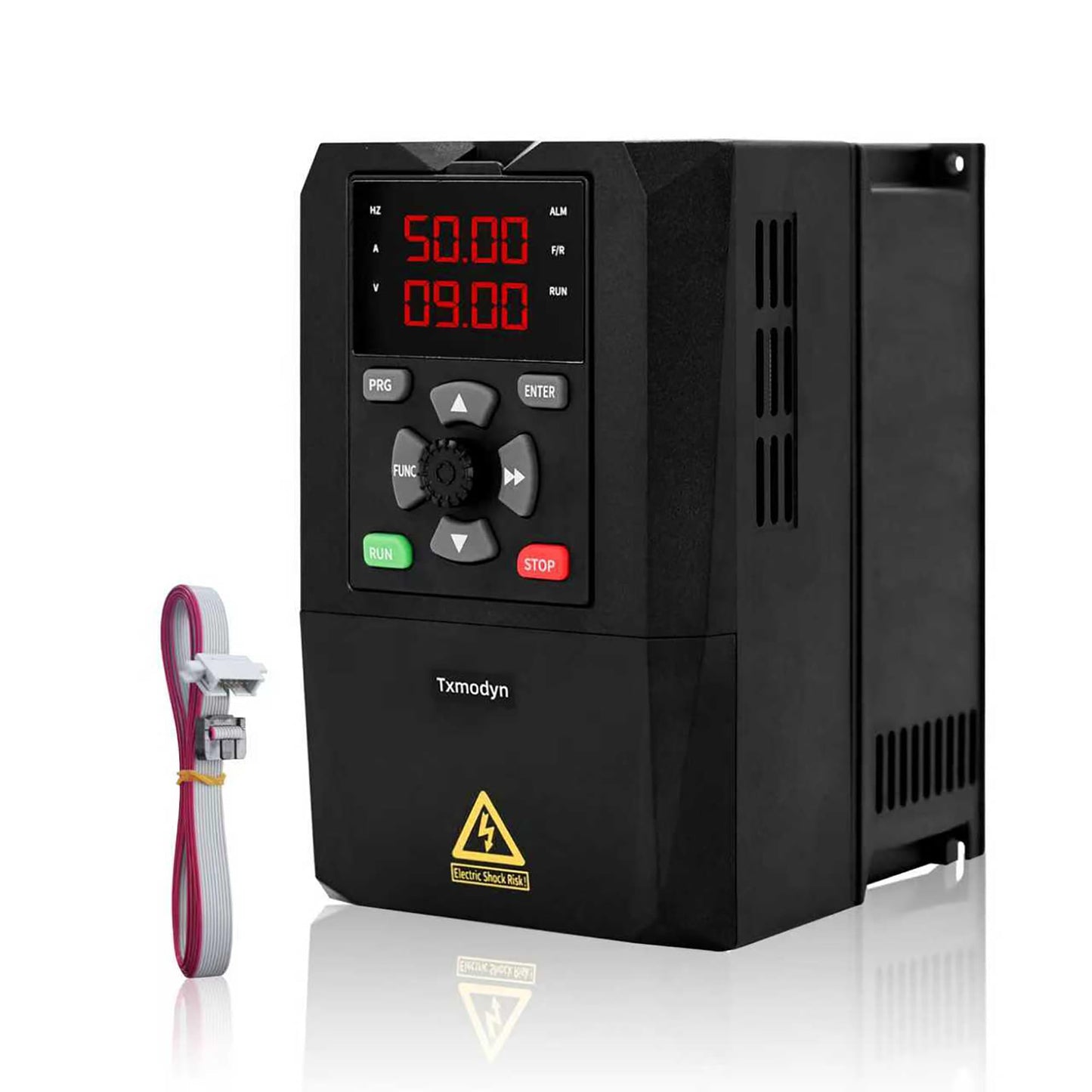 4KW 5HP VFD Variable Frequency Drive, 380V–440V 3 Phase Input & Output, 9A Inverter for Spindle Motor, CNC Router, Pump & Fan Speed Control (0–3200Hz)