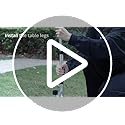 EYPINS Folding Camping Table Portable - Pure Black Aluminum 22.8x15.7'',3 Height Adjustable Small Outdoor Folding Table,Wa...