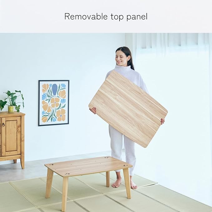 KEN JAPAN US-KLY Kotatsu Heater Table Low-Lying Dining and Work Desk(Square W29.5 xD29.5 xH15.4 Inchies,NA)
