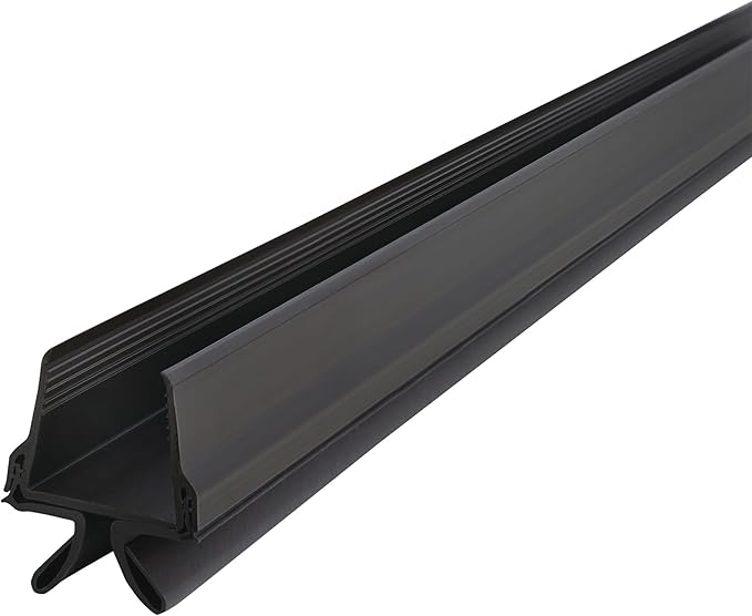 M-D Building Products Vinyl Cinch U-Shape Door Bottom Seal, Slide-On Weatherstripping Draft Stopper, Easy to Install, Fits 36” x 1-3/4” Doors, Fills 3/8”- 3/4” Gaps, 43339, Black