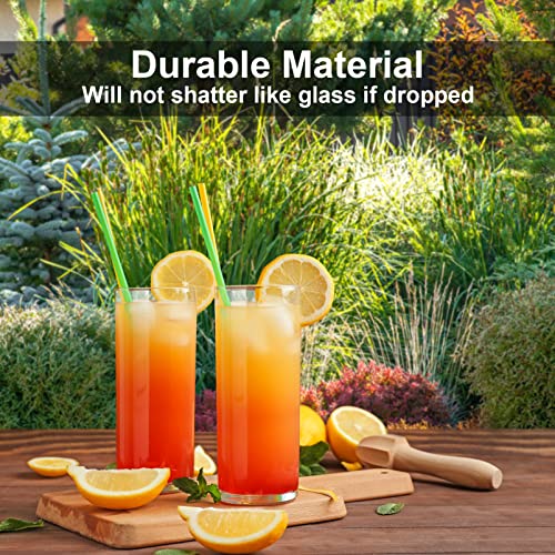 Tiawudi 12 Pack Plastic cups, Clear Tumblers, 6 each: 12 ounce and 16 ounce Water Drinking Cups, Reusable Drinking Glasses...