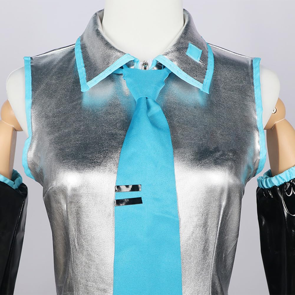 Anime Costume Party Dress Uniform For Women Full Set (Blue, XS)