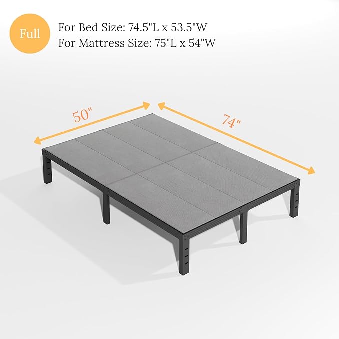 Bednowitz Bunkie Board Full, Under Mattress Support Board, Foldable Low Full Box Spring, Breathable Bunky Boards, Light & Thin & Noise Minimizing, Whole Bed Boards Design