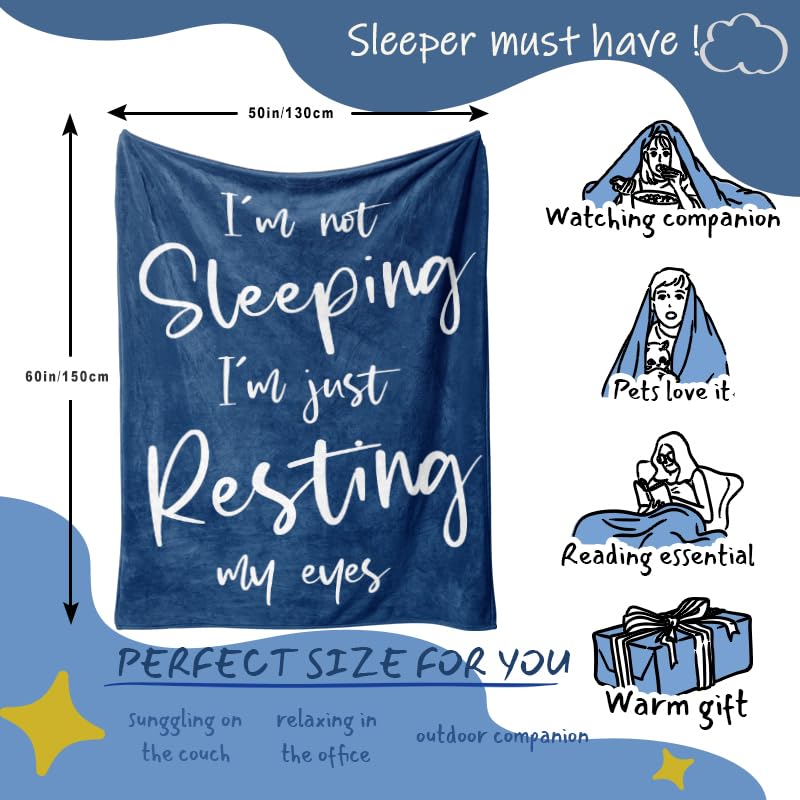Julazy Birthday Gifts for Men, Dad, Husband Blanket 50"X60", Fathers Gifts from Daughter Son-Gift for Grandpa Brother, Gag Gifts for Men Women