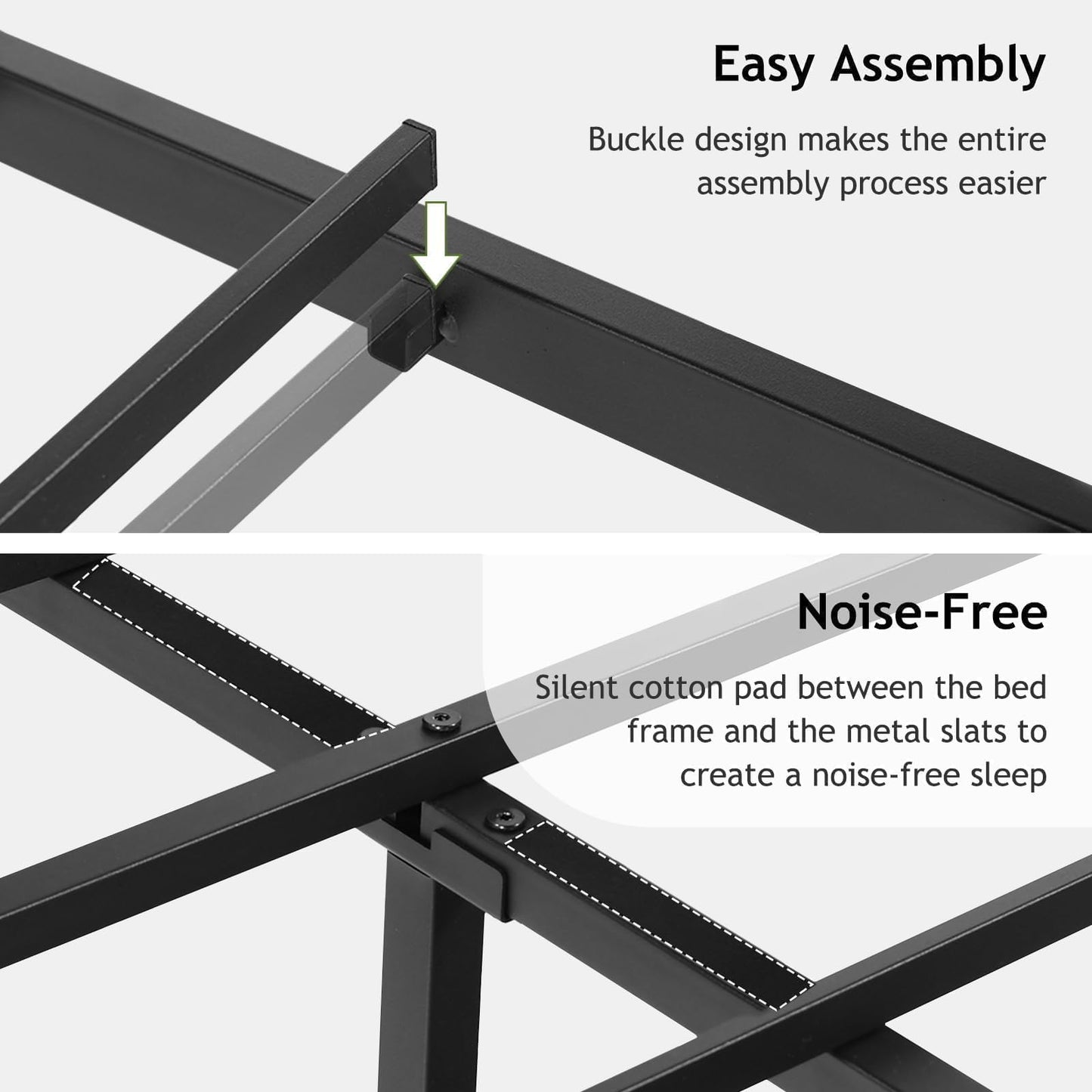 Twin Bed Frame with LED Lights and Charging Station, Twin Size Bed Frames with Ergonomic Storage Headboard, Heavy Duty Metal Slats Support, No Box Spring Needed, Noise-Free, Easy Assembly, Grey