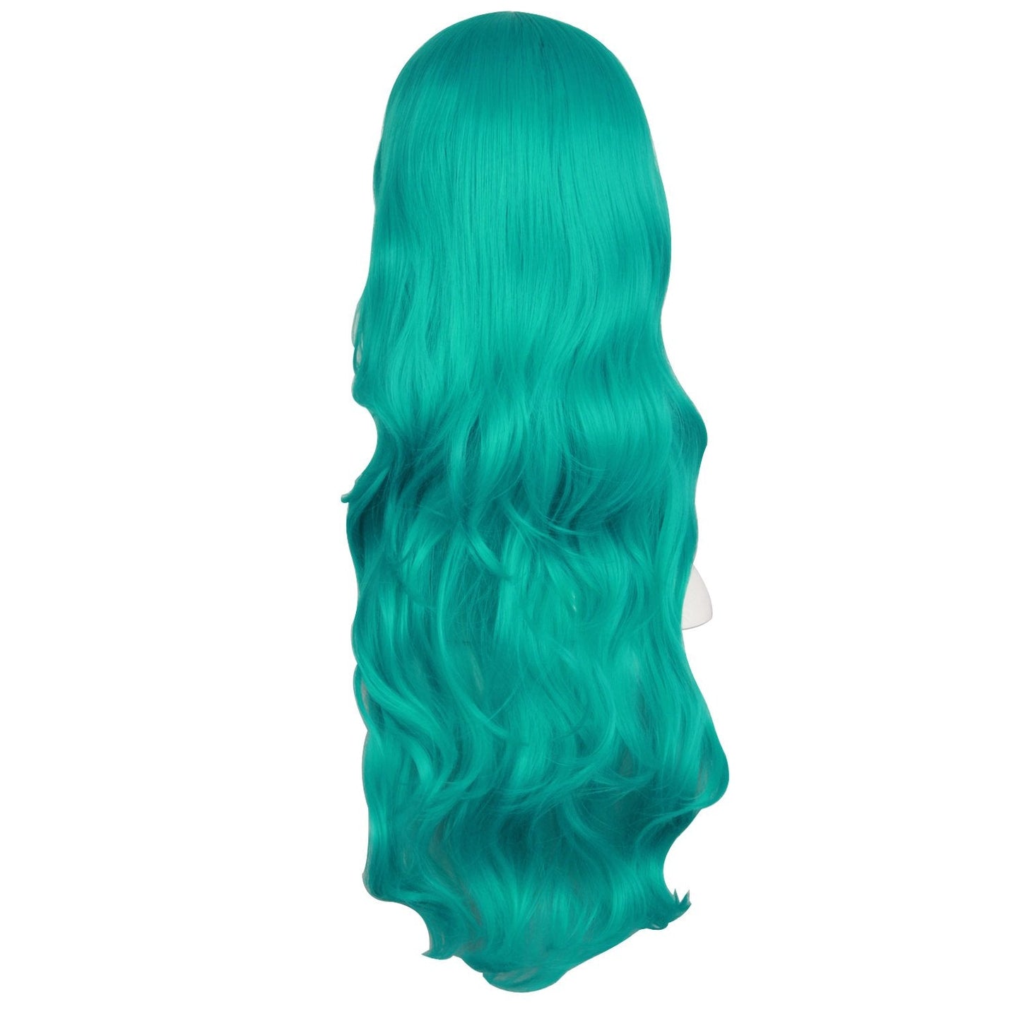 MapofBeauty 24 Inch/60cm Charming Synthetic Fiber Long Wavy Hair Wig Women's Party Full Wig (Dark Teal Green)