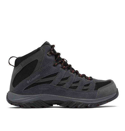 Columbia Mens Crestwood Mid Waterproof, Black/Charcoal, 7 Wide