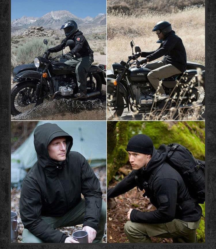 Men's Tactical Jacket and Pants Set Military Hunting ACU Uniform 2PC Apparel Suit Multiple Pockets（Khaki XXL