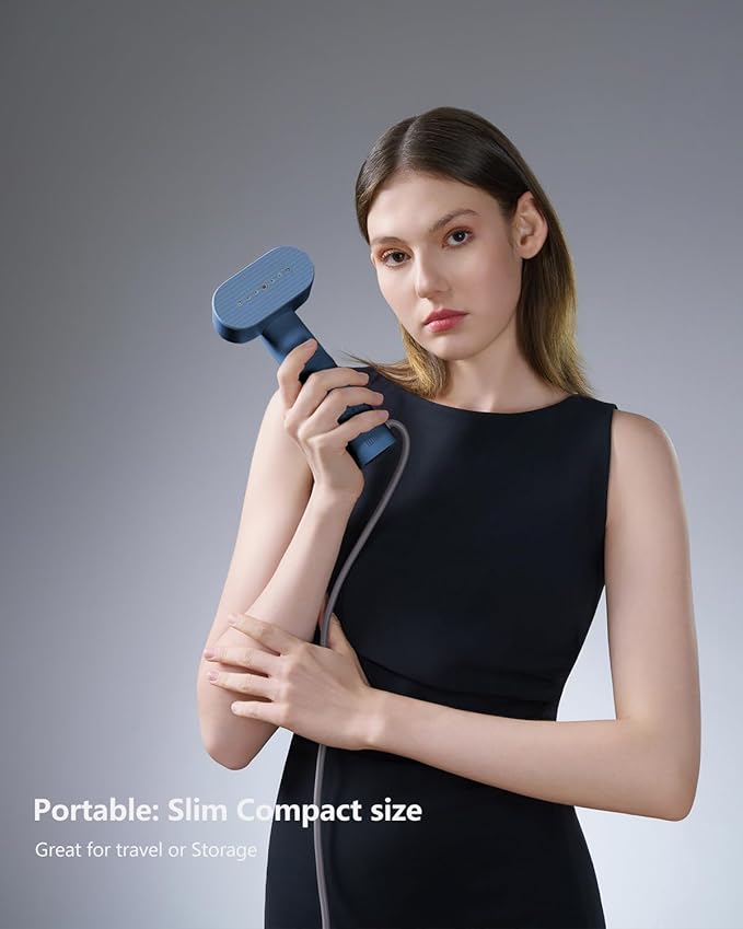 G6 Pro Smart Handheld Steamer for Clothes – Global Voltage Adaptation(100-240V), Palm-Sized & Lightweight (0.8lb), Easy Wrinkle Remover, Auto Shut-Off, Travel & Home Double Use(Blue)