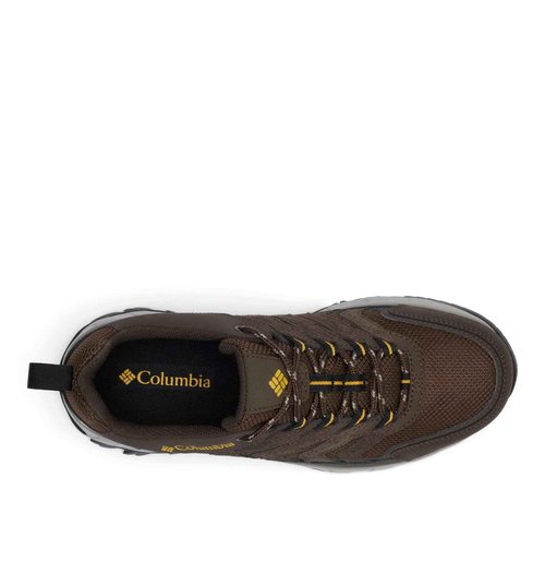 Columbia Mens Strata Trail Low, Cordovan/Golden Yellow, 9.5