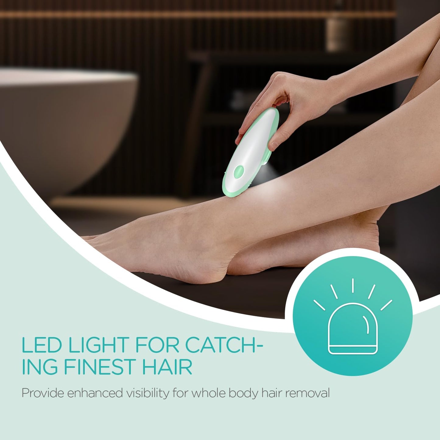 VOGOE Epilators Hair Removal for Women with 21 Tweezers & LED Light, 2 Speeds Cordless Epilator for Women, Electric Hair Removal