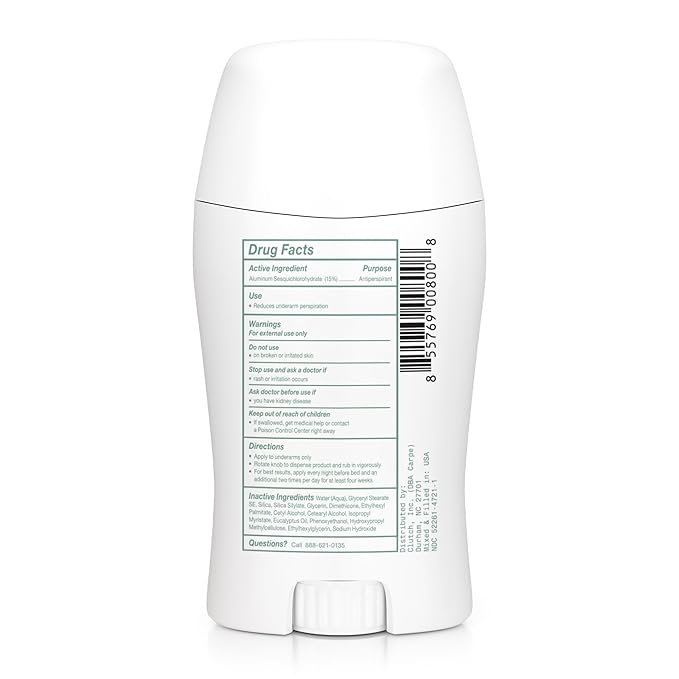 Carpe Underarm Antiperspirant and Deodorant, Clinical strength antiperspirant with all-natural eucalyptus scent, Combat excessive sweating and stay fresh. Great for hyperhidrosis (Pack of 3)