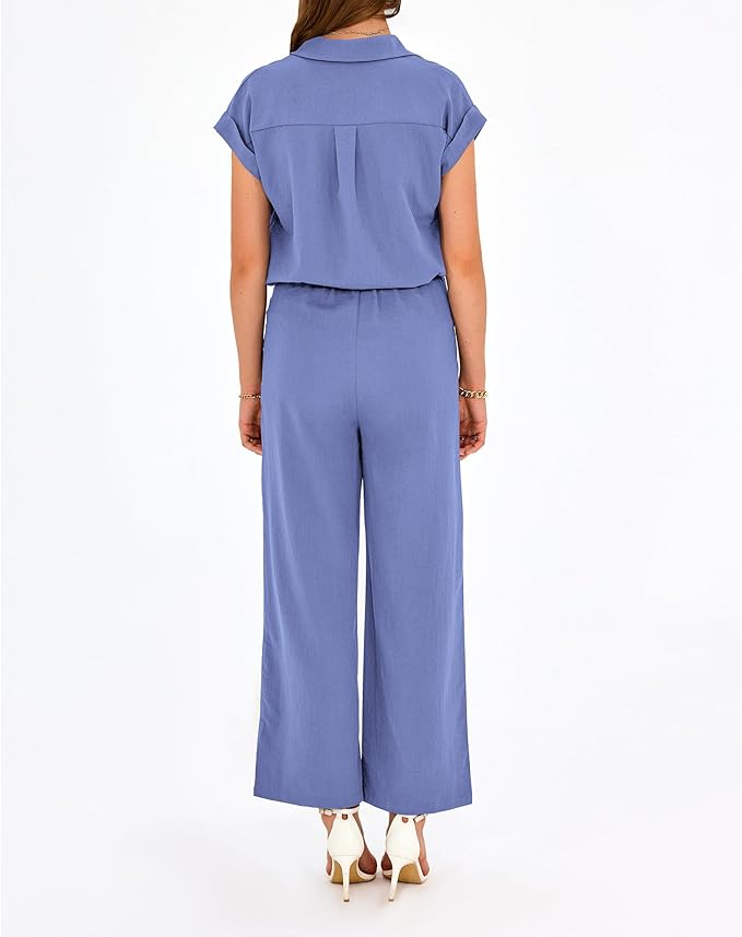 PRETTYGARDEN Womens 2 Piece sets Summer Cap Sleeve Tops Palazzo Pants Dressy Casual Vacation Travel Outfits Tracksuits