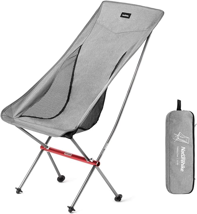 Naturehike Folding Camping Chair, Lightweight High Back Portable Compact Chair, Large Heavy Duty 330lbs for Adults, Hiking...