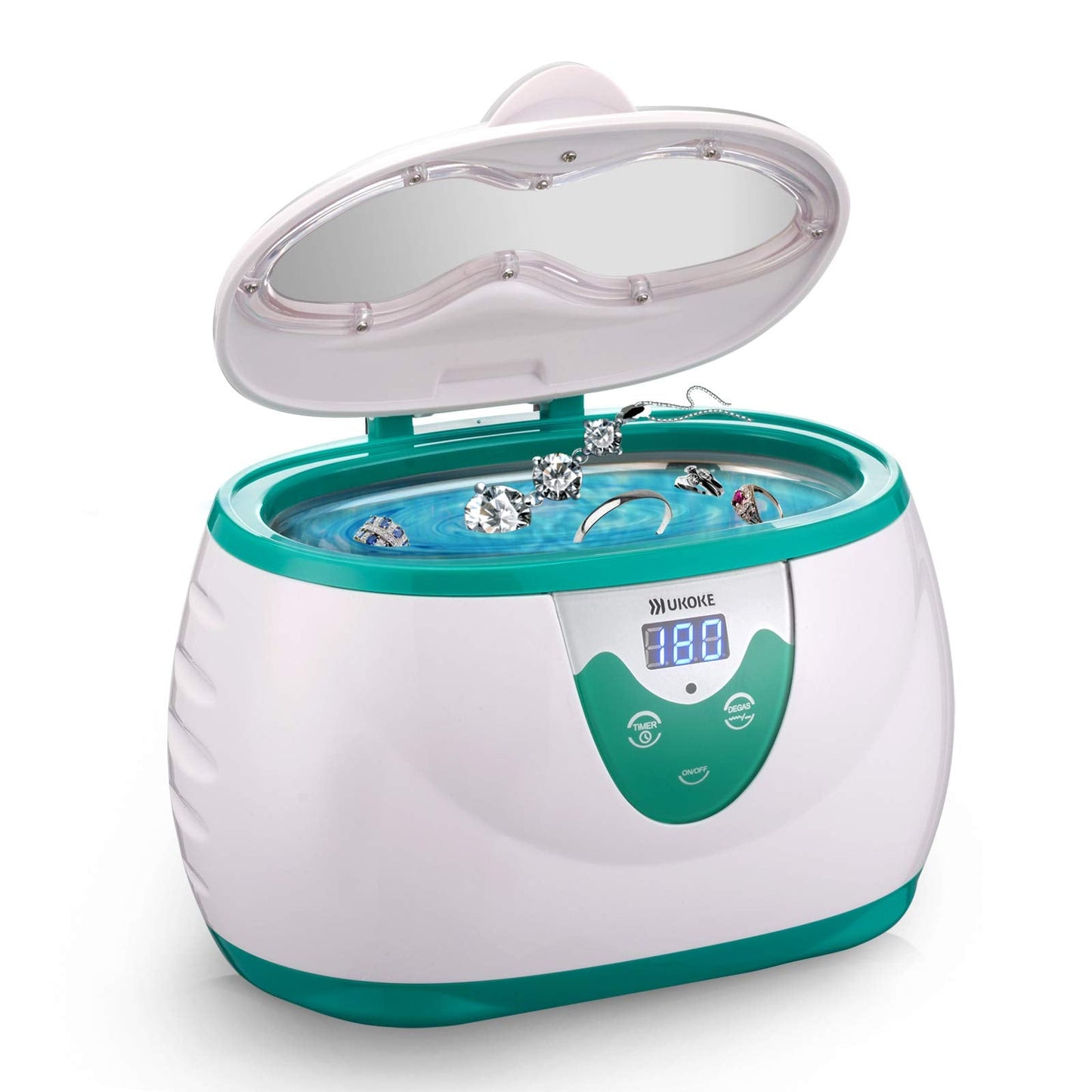 Ultrasonic Cleaner, UKOKE 3800S Professional Ultrasonic Jewelry Cleaner with Timer, Portable Household Ultrasonic Cleaning Machi