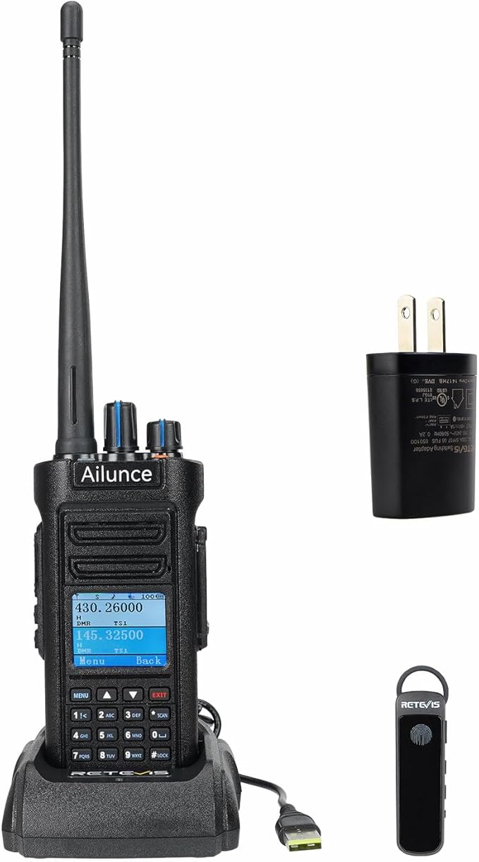 Retevis Ailunce HD2 Ham Radio, HD1 New Version, DMR Handheld Radio, Digital Analog Two Way Radio, 500K Contacts, 3200mAh B...