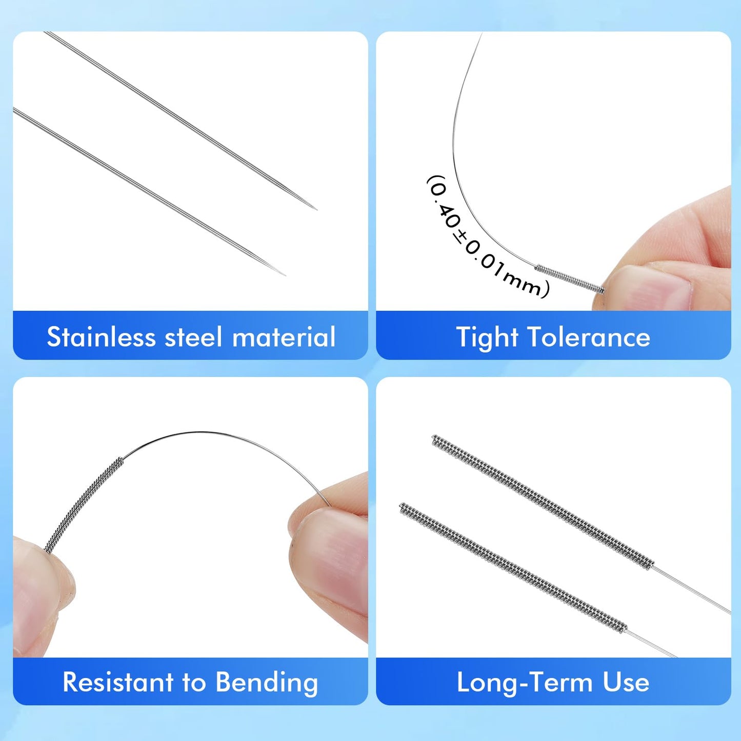 22PCS 3D Printer Nozzle Cleaning Kit, 3D Printer Cleaning Kit with 20x 0.4mm Stainless Steel Needles, 1 Precision Tweezer & Copper Wire Brush, Universal Clog Removal Tool for 3D Printers