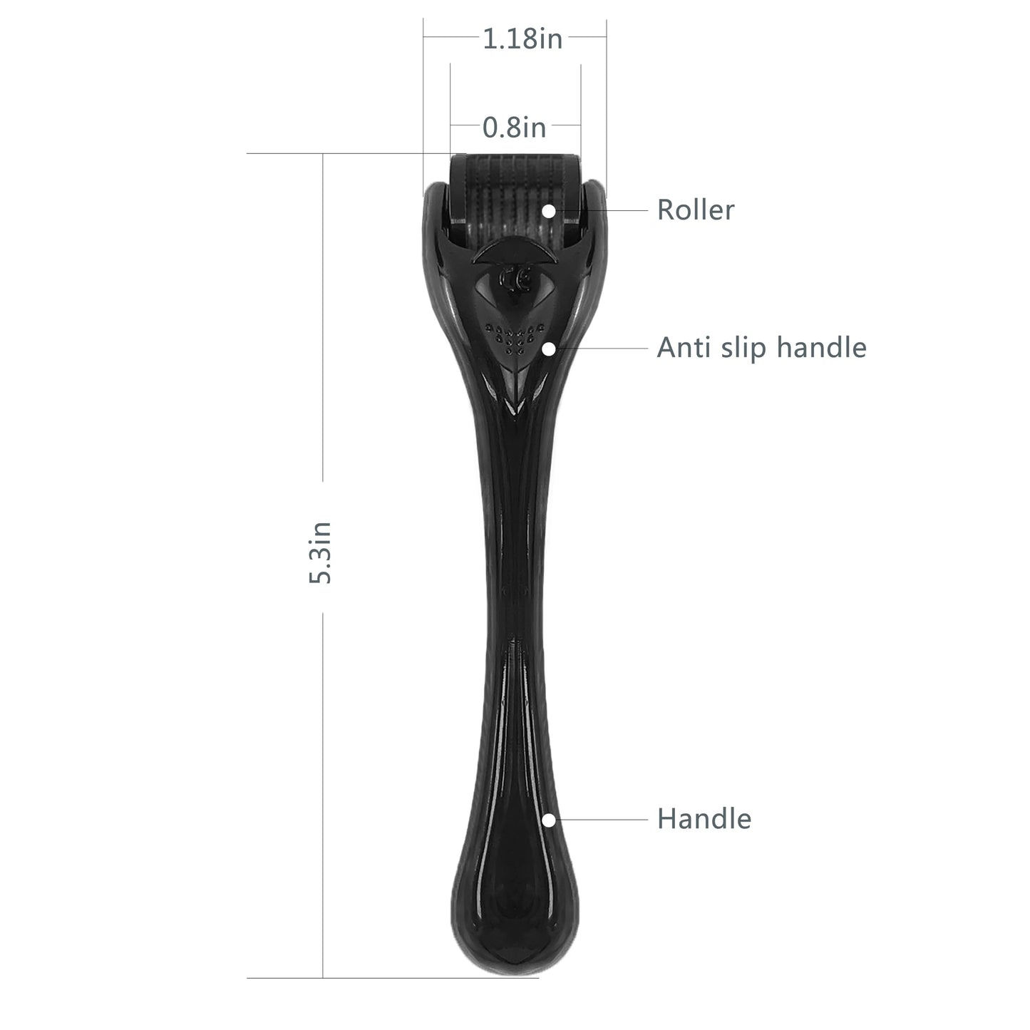 Rwotlls Derma Roller Microneedling Roller for Face - 0.25mm (2P Black)