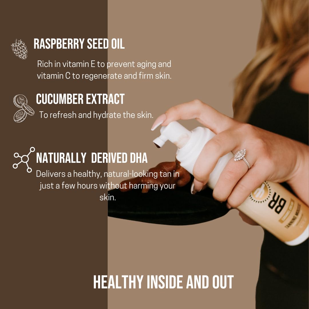 Bronze Cactus Caramel Cream Tanning Mousse | Easy Application & Instant Gratification | Dries Immediately Without Leaving You St