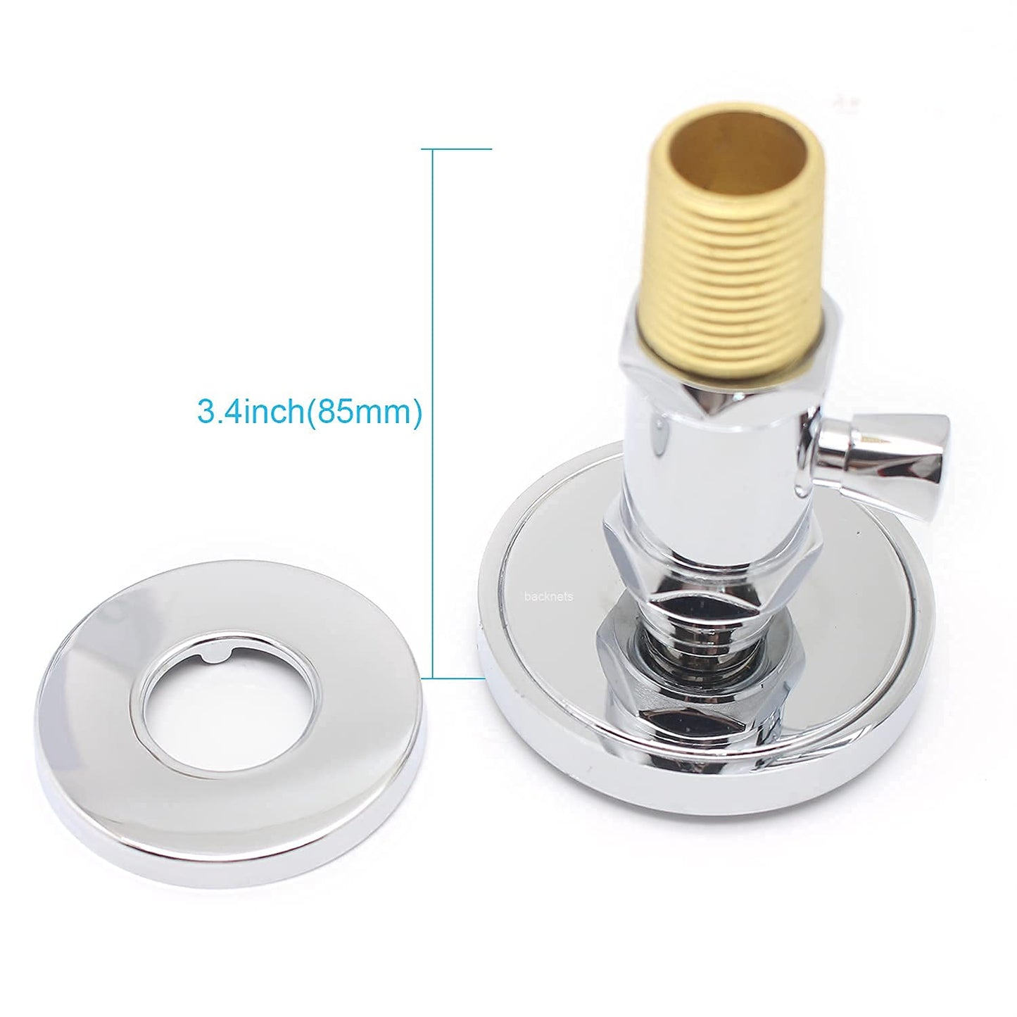 (Upgrade) Backnets Shower Body Spray with On Off Solid Brass Round Shower Jets 6 PCS Massage Showerhead Wall Nozzle, Flow Can Be Controlled, Independent Switch Sprayer (6PCS, Polished Chrome)