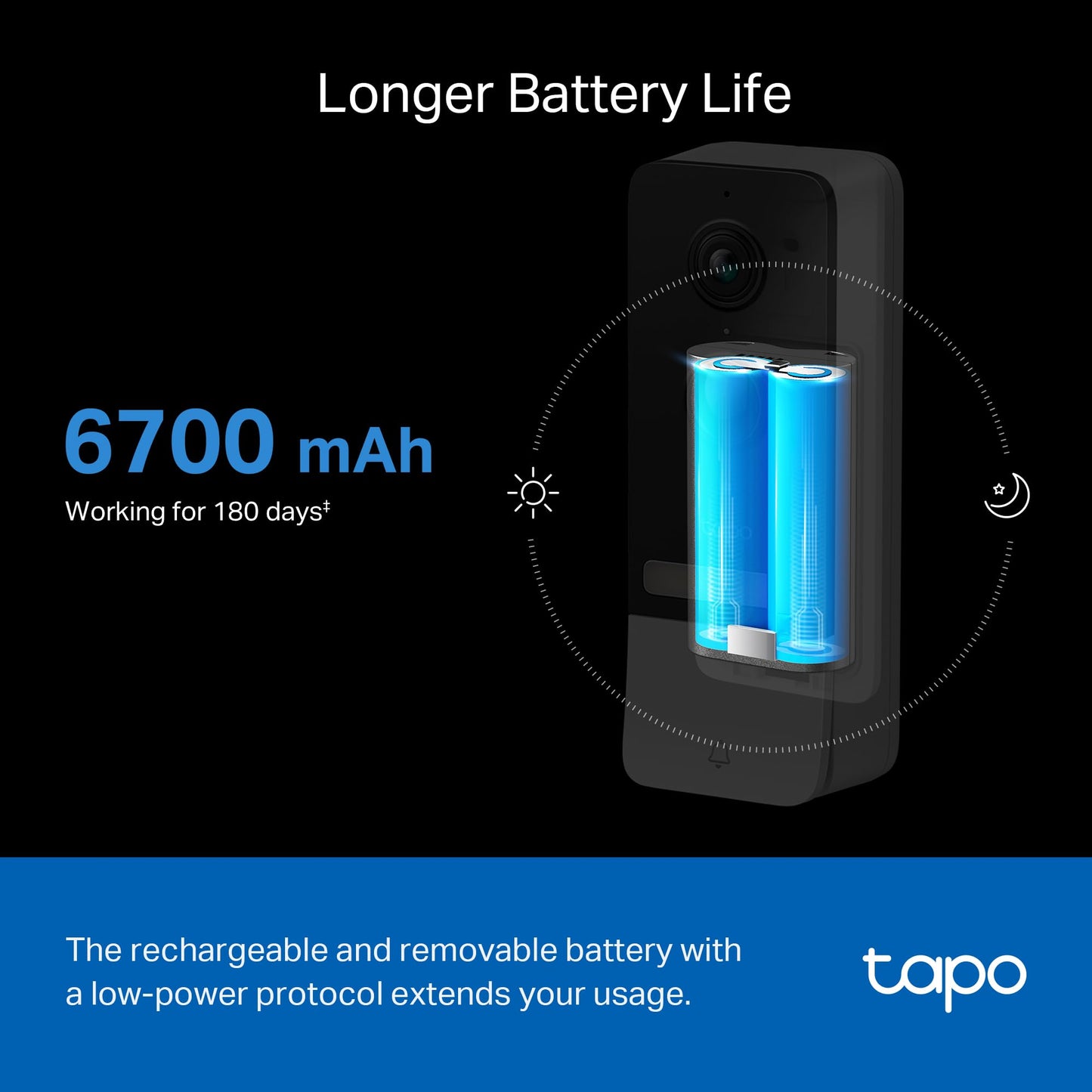 Tapo Tp-Link Smart Video Doorbell Camera, Chime Included, 2K 5Mp, Color Night Vision, 2-Way Audio, Free Ai Detection, Cloud/Sd C