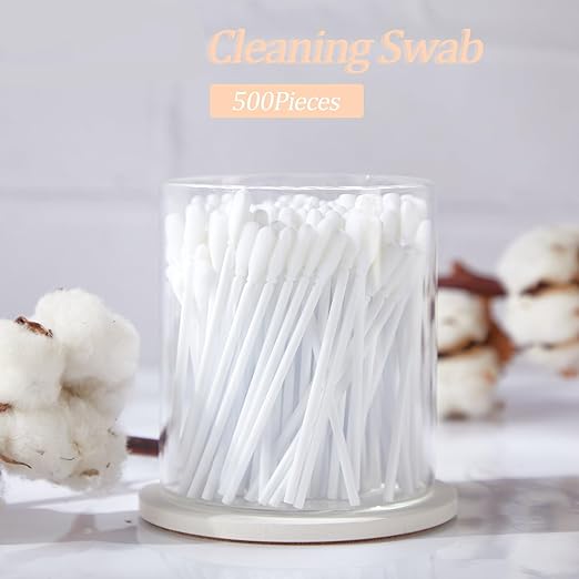 Zhengmy 500 Pieces Foam Cleaning Swabs Sponge Tip Swabs Foam Tip Sticks for Inkjet Printer Print Head, Camera Lens, Optical Equipment 3.66 Inch(White)