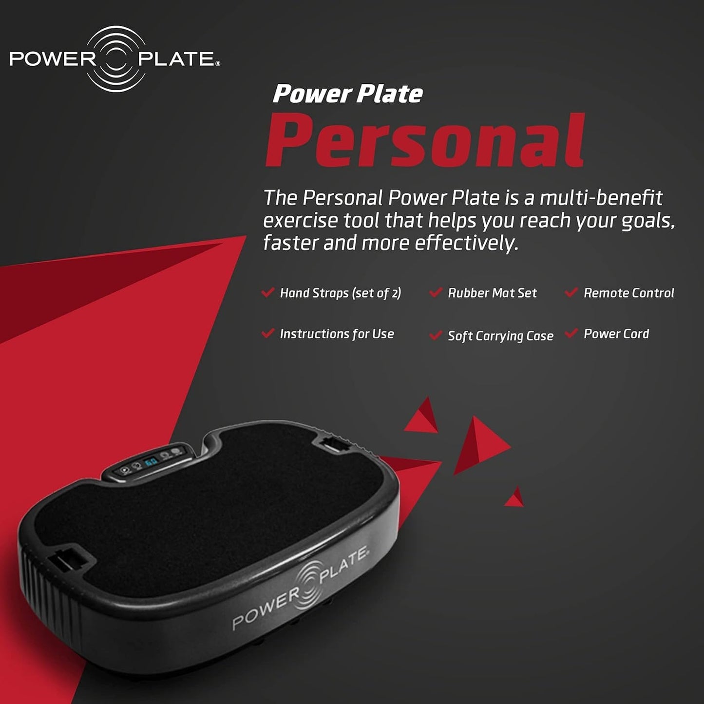 Power Plate Personal Vibrating Exercise Tool, Increase Core Strength, Improve Balance and Stability