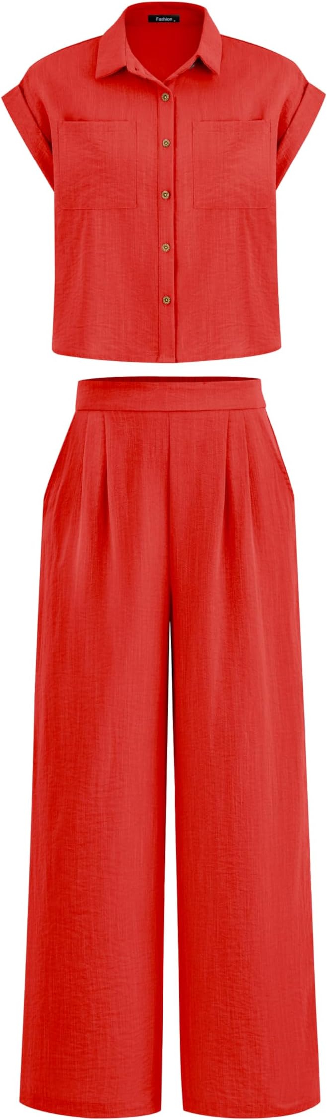 PRETTYGARDEN Womens 2 Piece sets Summer Cap Sleeve Tops Palazzo Pants Dressy Casual Vacation Travel Outfits Tracksuits