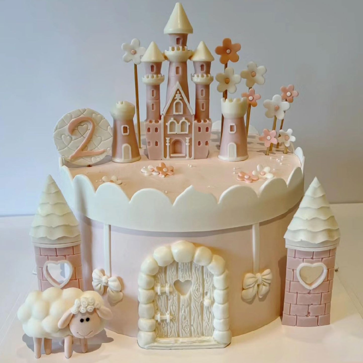 YIHUOMOLDS Castle Silicone Fondant Molds Cinderella Fairy Tales Mold For Cake Decorating Cupcake Topper Chocolate Candy Gum Paste Polymer Clay