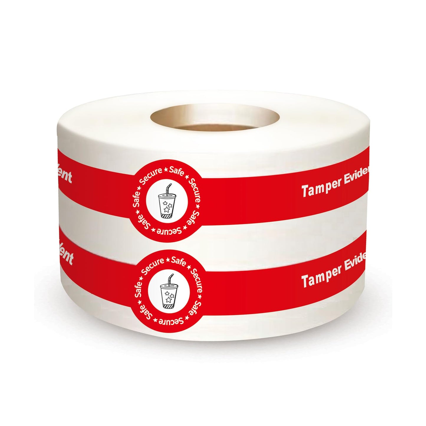 Safe Secure Tamper Proof Stickers Tamper Evident Seals Stickers 1" x 9" - 600 Pcs Food Deliver for Drink Lids Stickers Sealed for Freshness Labels Drink Food Seals（Red）