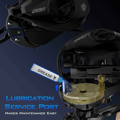KastKing Megatron 200 Baitcasting Reel, 6.4:1 Gear Ratio, Left Handed