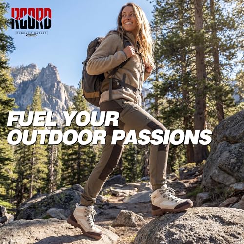 R CORD Womens Hiking Boots Breathable Hiking Boots Womens Waterproof Ankle Support Athletic Outdoor Non-slip Durable Hikin...