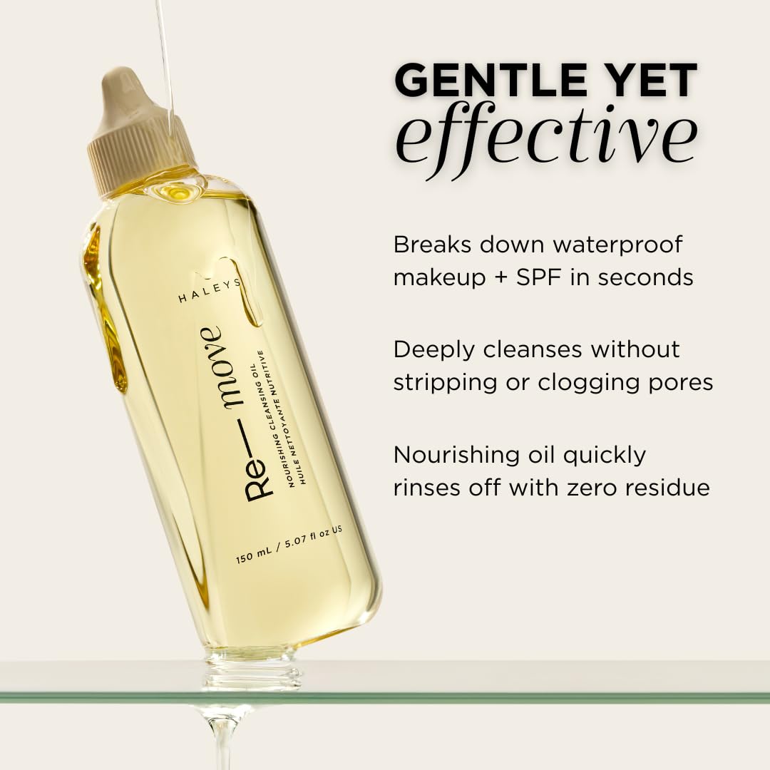 HALEYS Cleansing Oil, VEGAN KOREAN Formula, Removes Waterproof Makeup, Sunscreen, Impurities, Unclog pores, Gentle & Nourishing